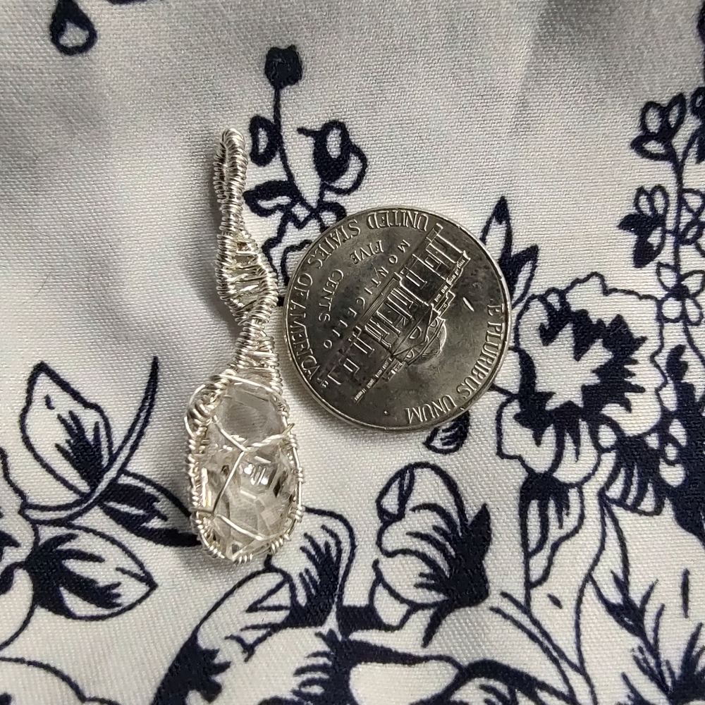 Herkimer diamond pendant handmade